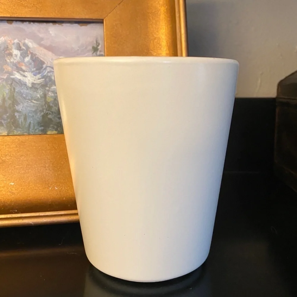 Matte Off White Stoneware Vase